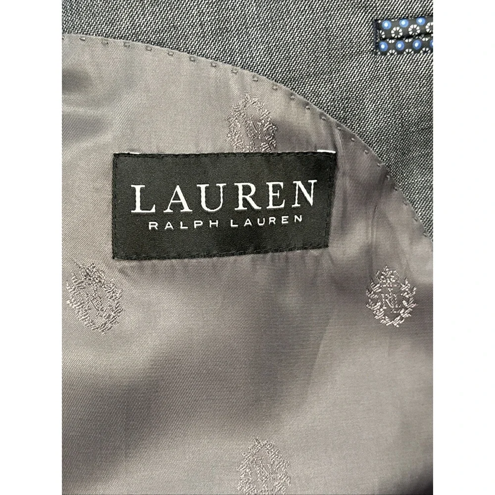 Lauren Ralph Lauren 100% Wool Blend Single Breast Sports Jacket Mens‎ 48 L Gray